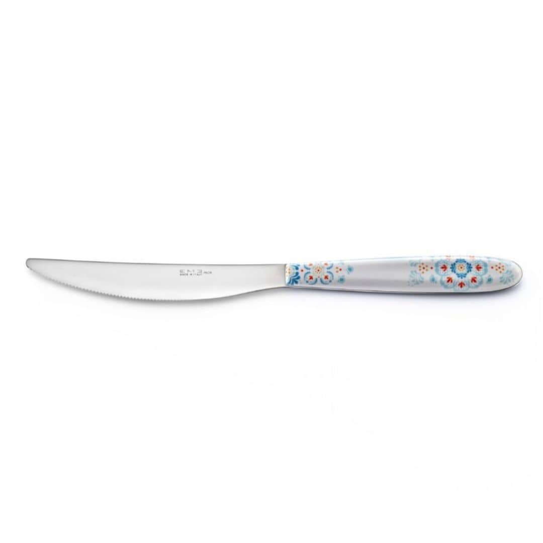 Coltello tavola vero trinacria bianco